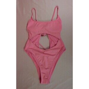 Women's Wild Fable Cutout Strappy One Piece Swimsuit Pink Small